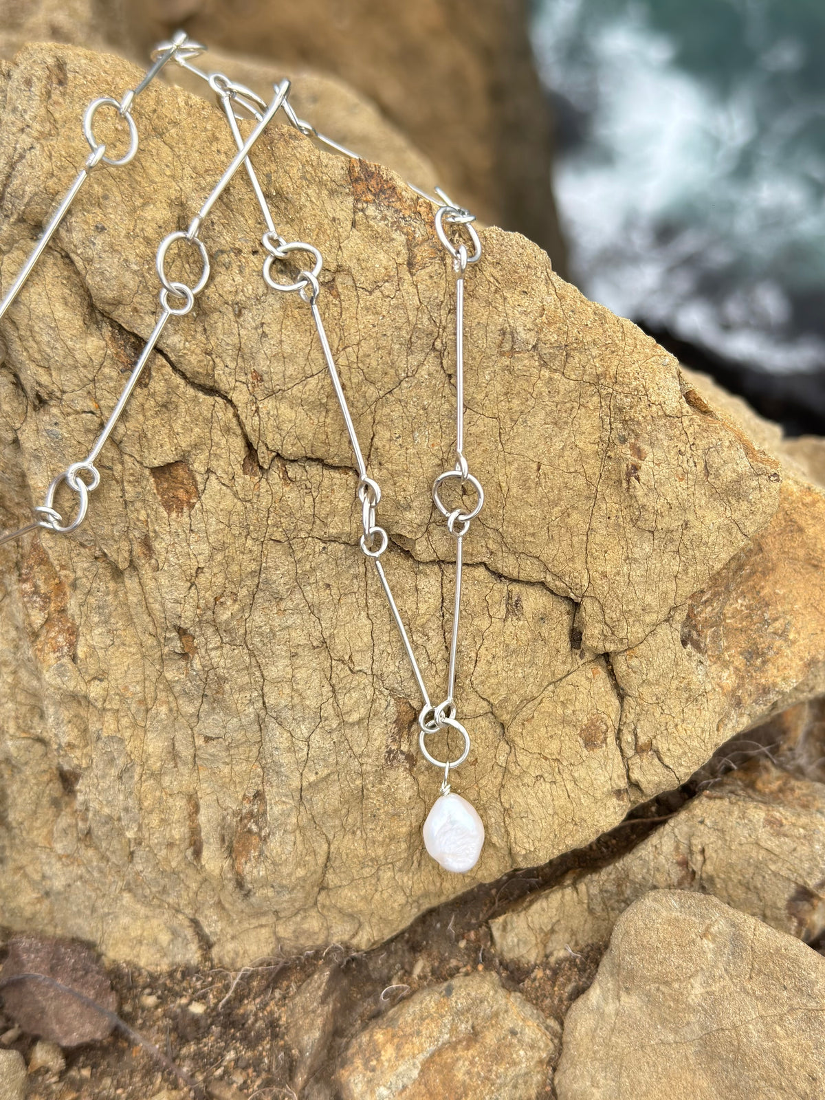 Freshwater Pearl Link Necklace
