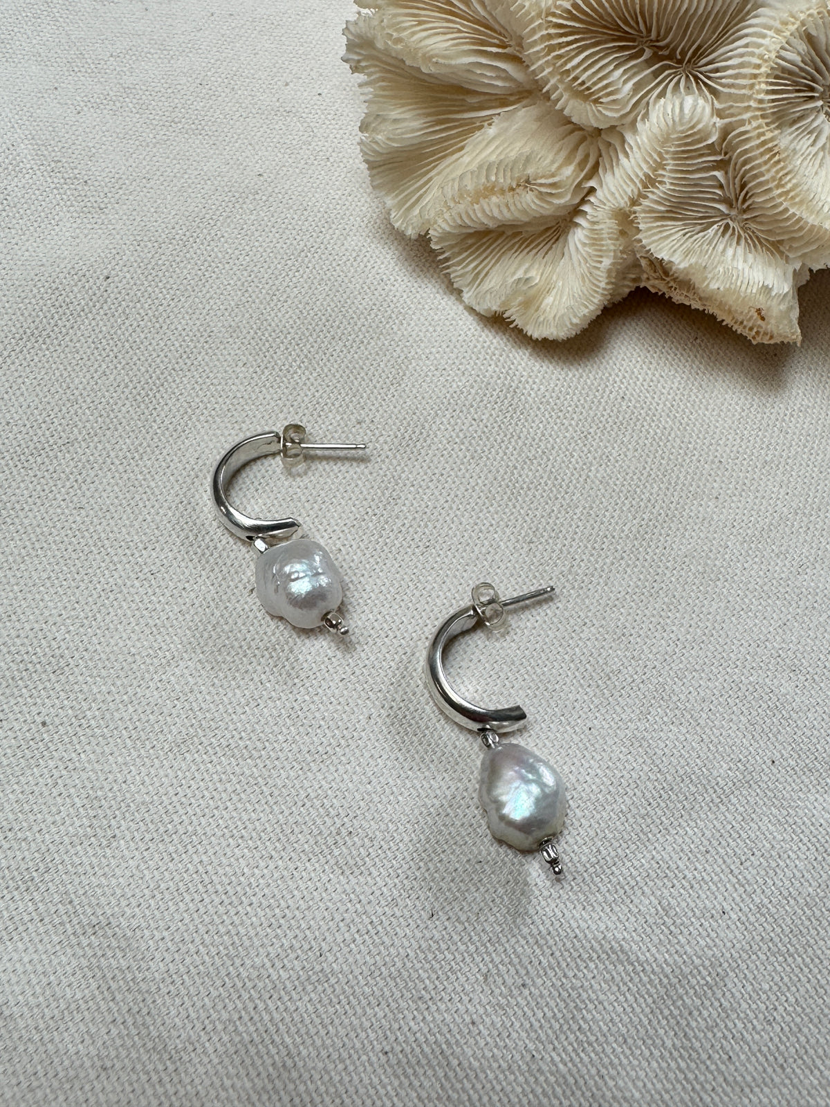 Freshwater Pearl Hoop Earrings