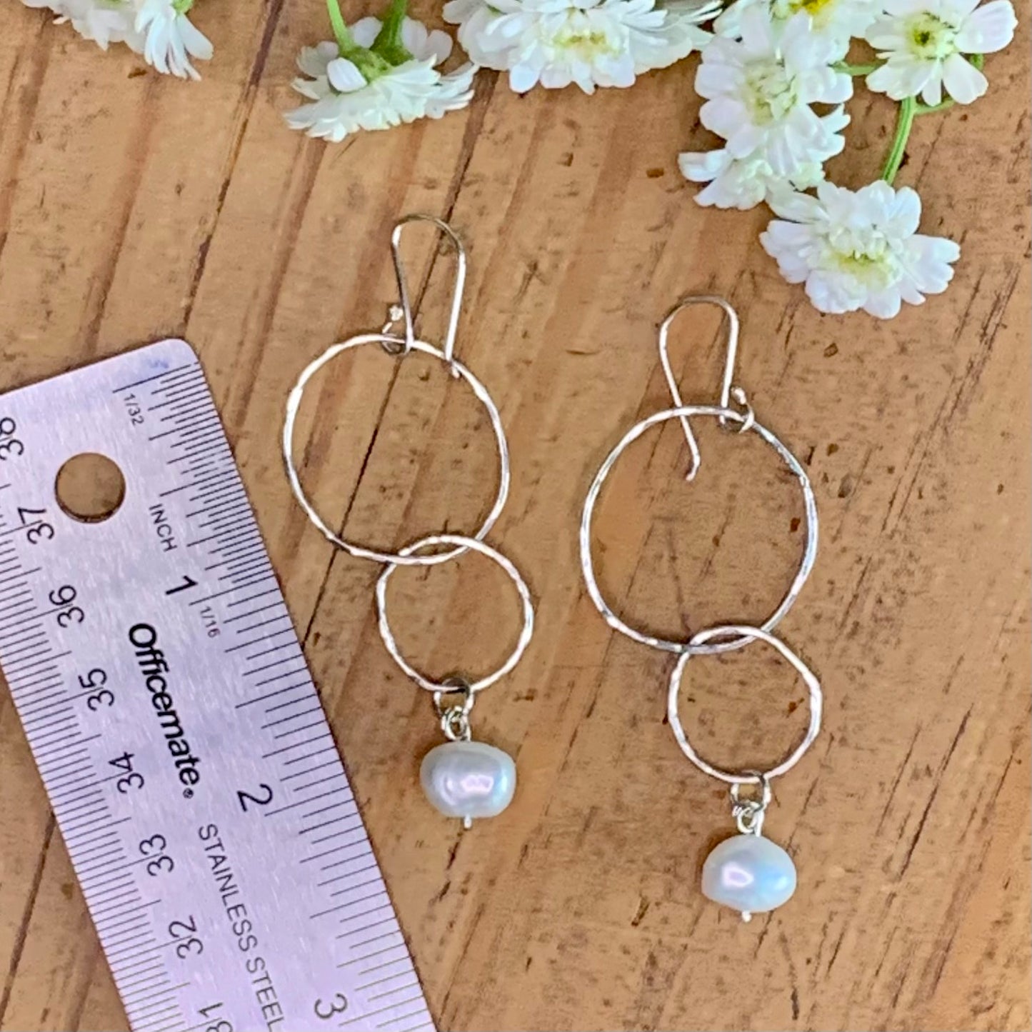 Santa Monica Dangles with Pearl Drop