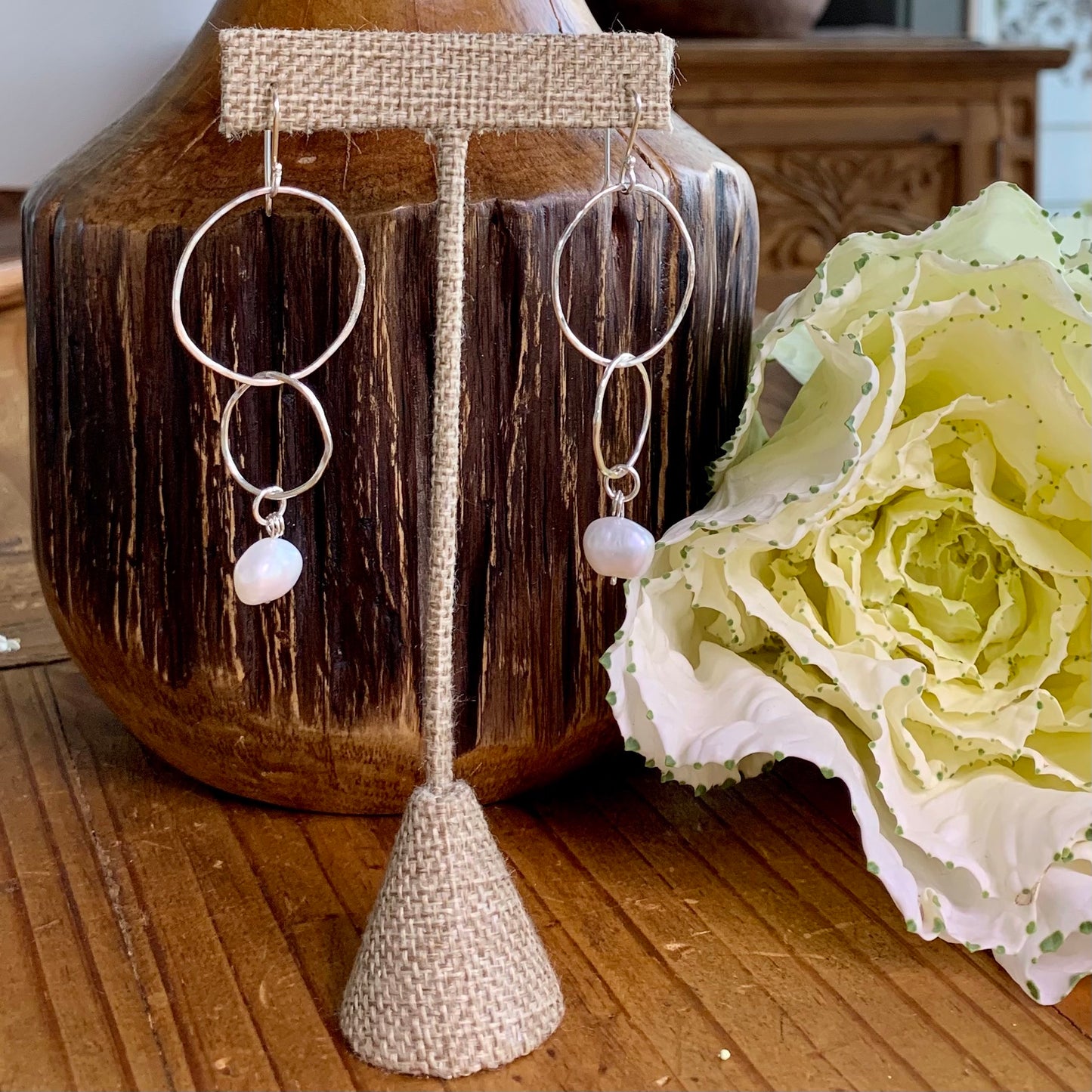 Santa Monica Dangles with Pearl Drop