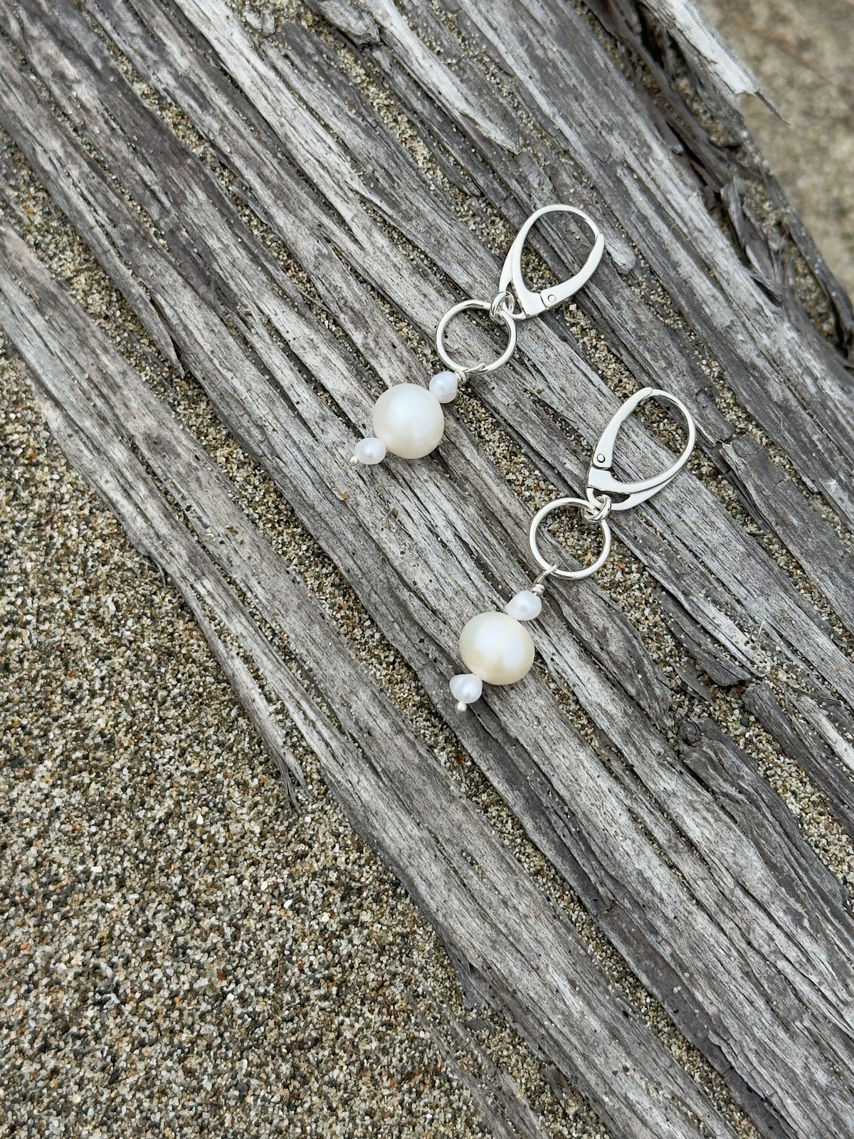 Freshwater Pearl Link Earrings