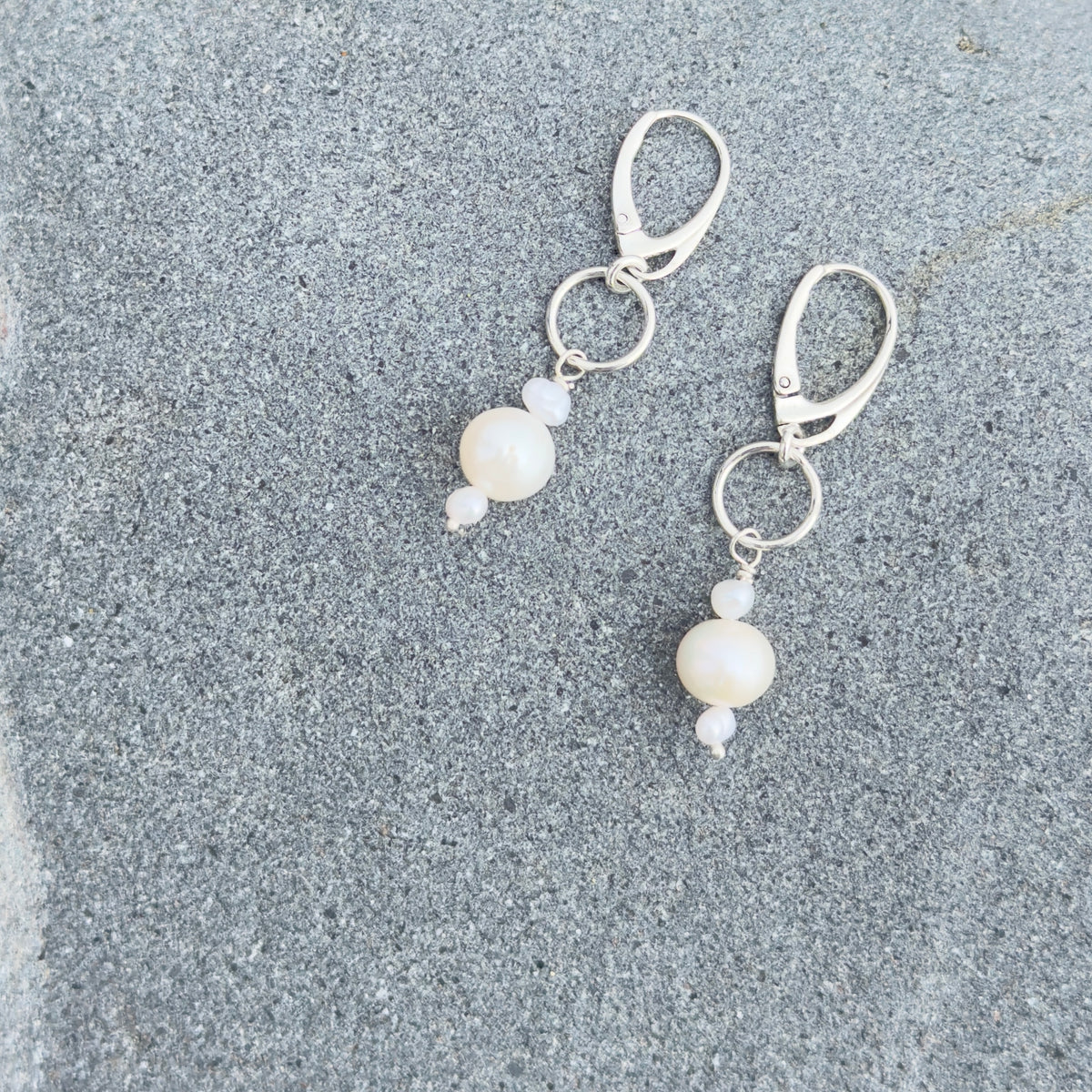 Freshwater Pearl Link Earrings