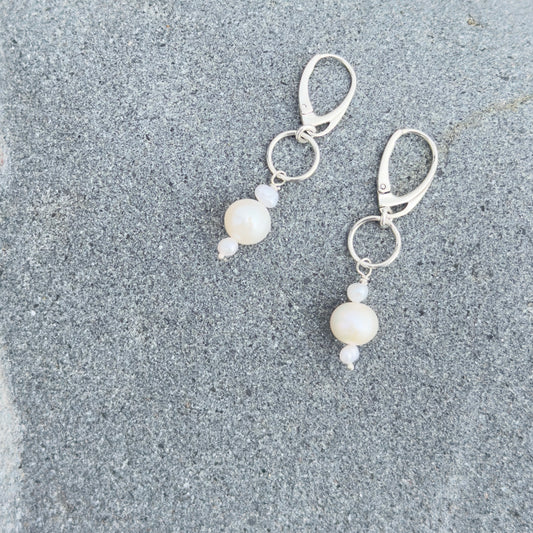 Freshwater Pearl Link Earrings