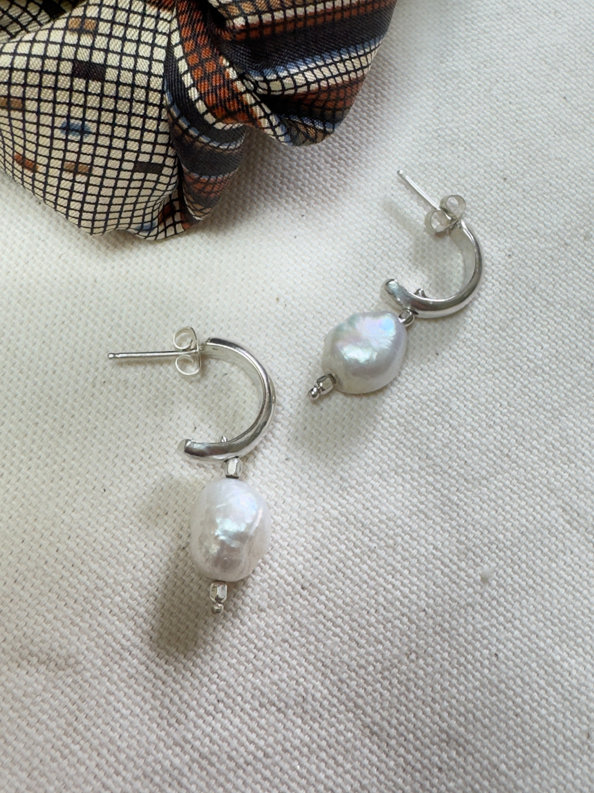 Freshwater Pearl Hoop Earrings