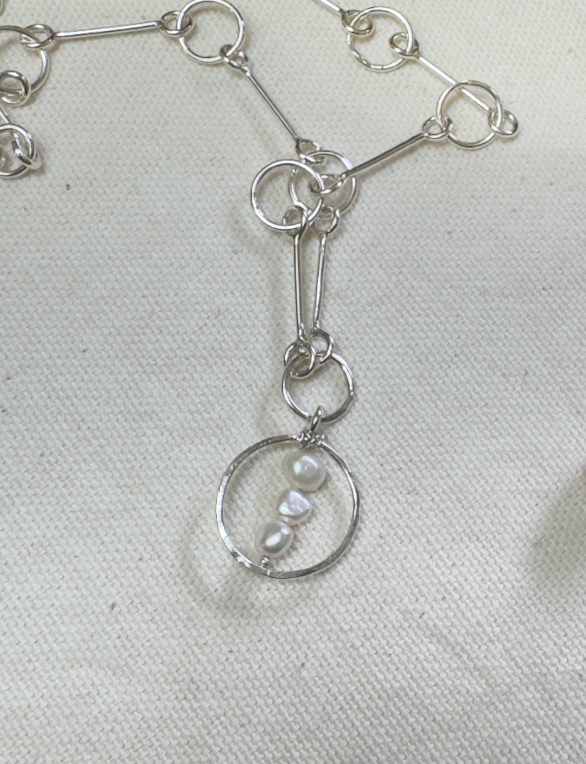 Pearl Circle Pendant Necklace