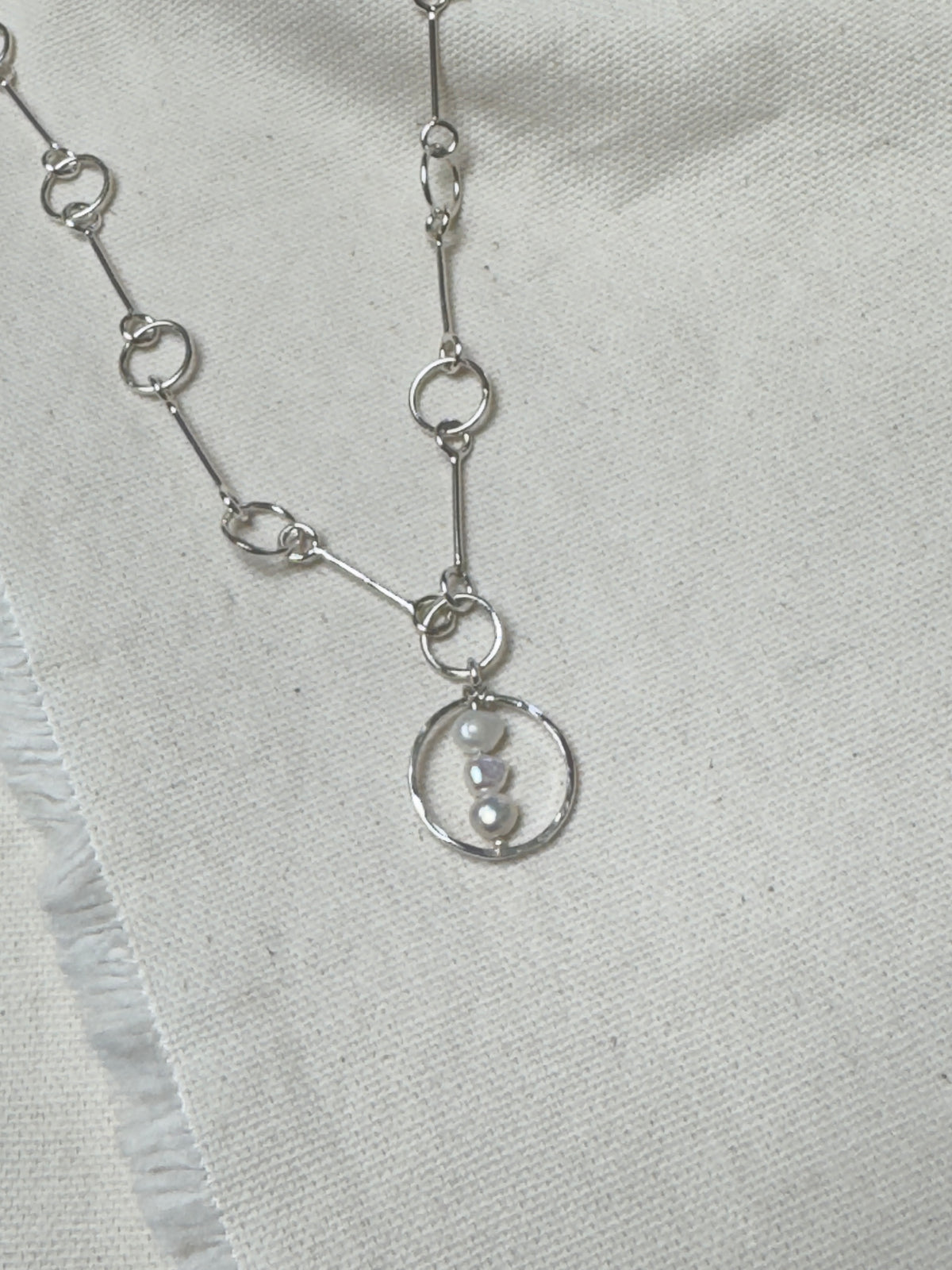 Pearl Circle Pendant Necklace