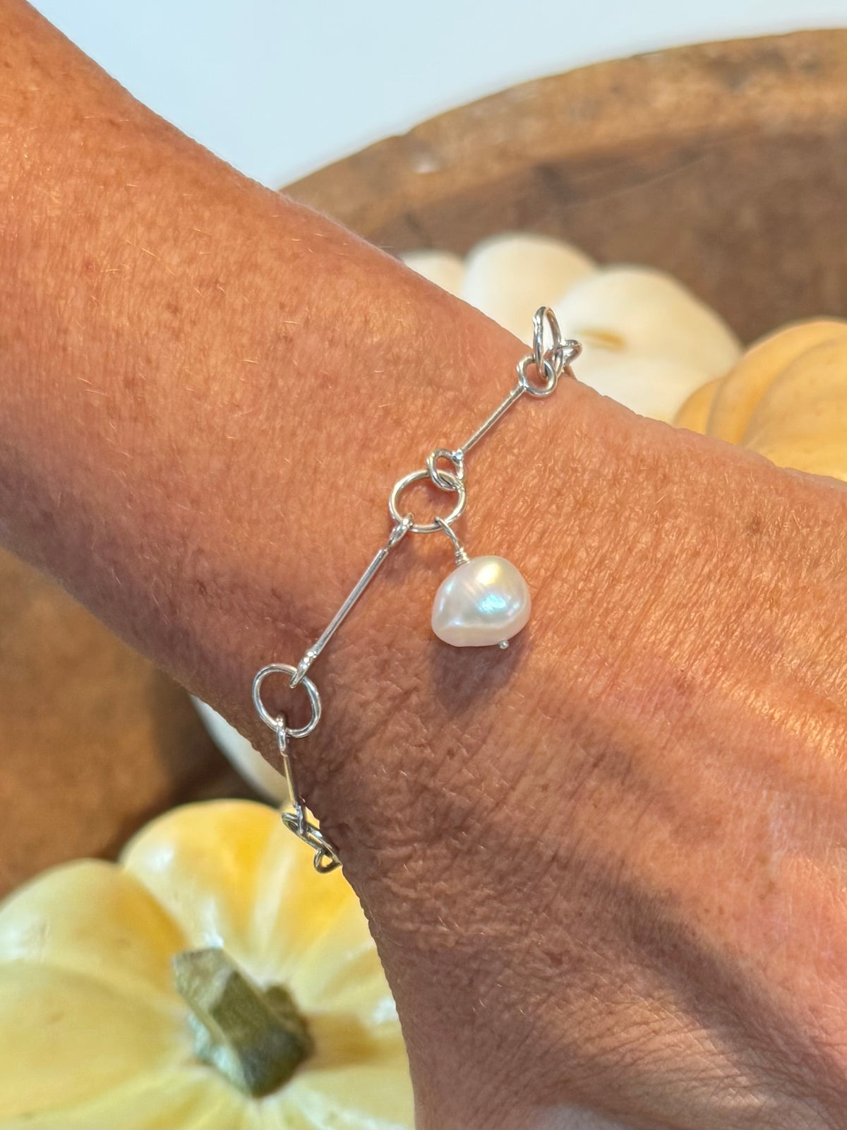Freshwater Pearl Link Bracelet